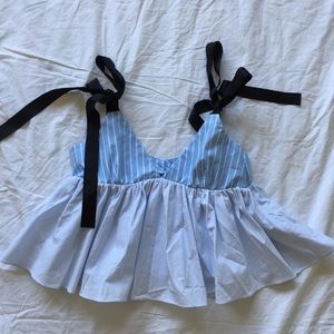 BOGO Zara Stripped Blouse W/ Bow Tie Straps